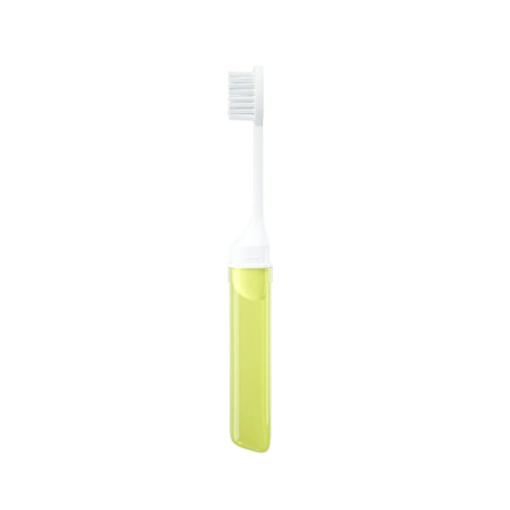 Lightweight portable travel toothbrush for daily hygiene on the go