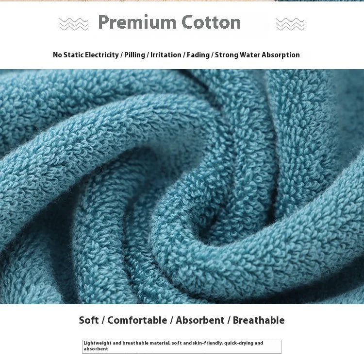 Close-up of cotton hand towel fabric showing soft texture and absorbency