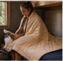 Lightweight Cooling Twin Blanket – Breathable, Easy-Care Comfort for Camp & Home