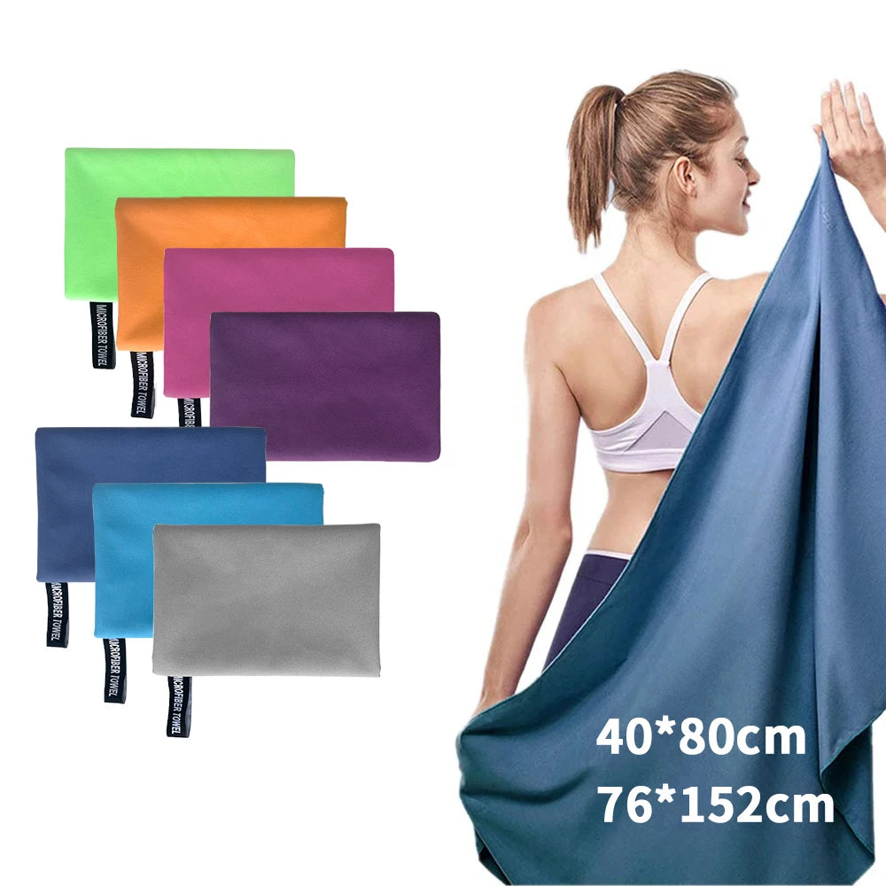 Quick dry microfiber travel towel lightweight and super absorbent for camping and travel