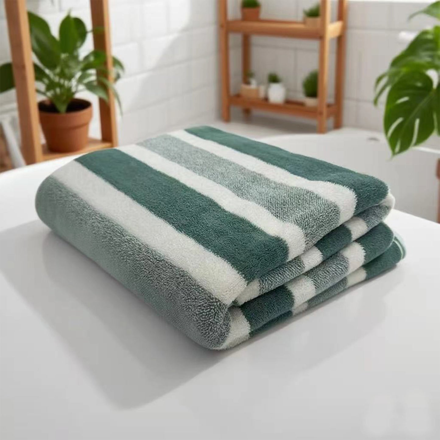 hick cotton bath towel folded showing soft texture and absorbency