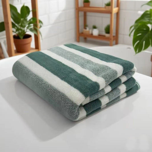 hick cotton bath towel folded showing soft texture and absorbency