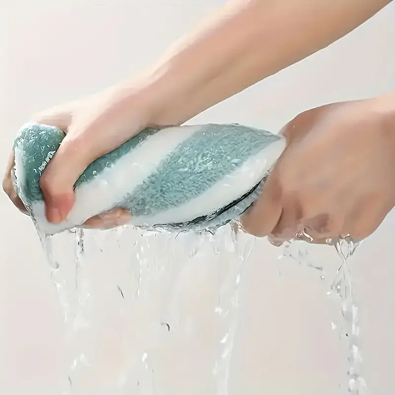 Quick-dry microfiber towel absorbing water and drying fast after use