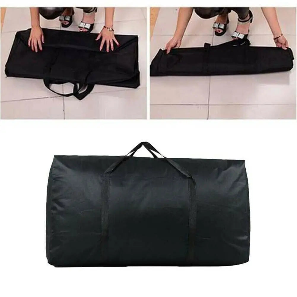 Heavy-duty camp duffel bag with reinforced handles for easy transport