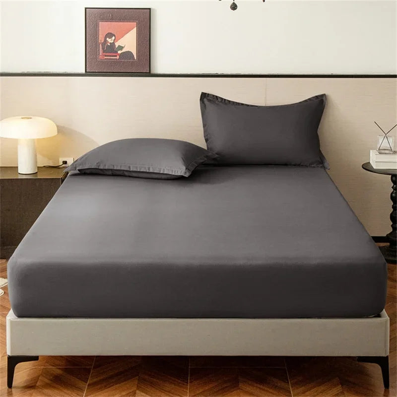 Twin fitted sheet with snug elastic fit on mattress for camp use