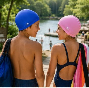 Classic Swim Cap – Lightweight, Stretch Fit for Camp & Pool
