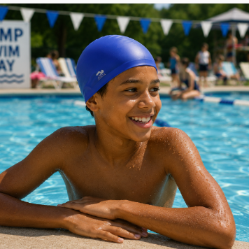 Classic Swim Cap – Lightweight, Stretch Fit for Camp & Pool