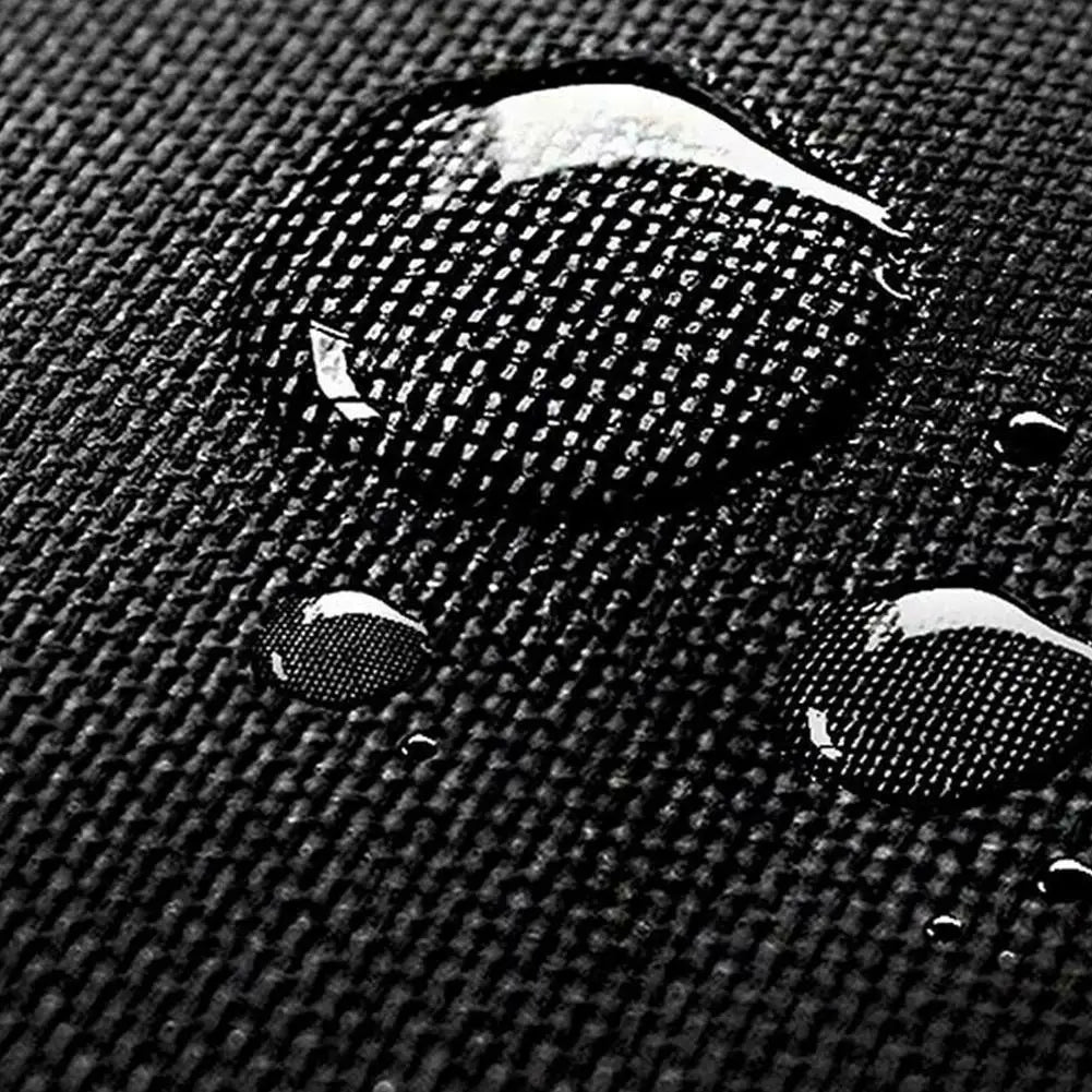 Water-resistant fabric close-up showing durable camp duffel material