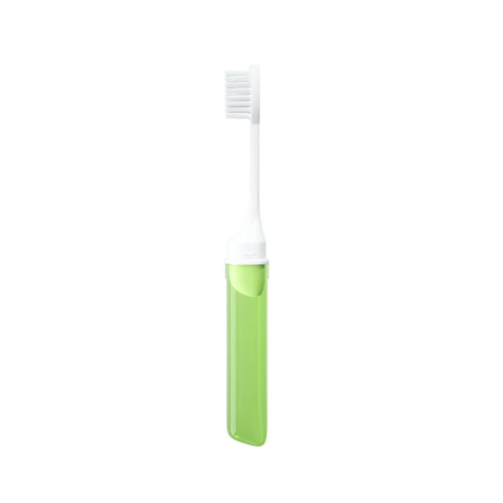 Lightweight portable travel toothbrush for daily hygiene on the go