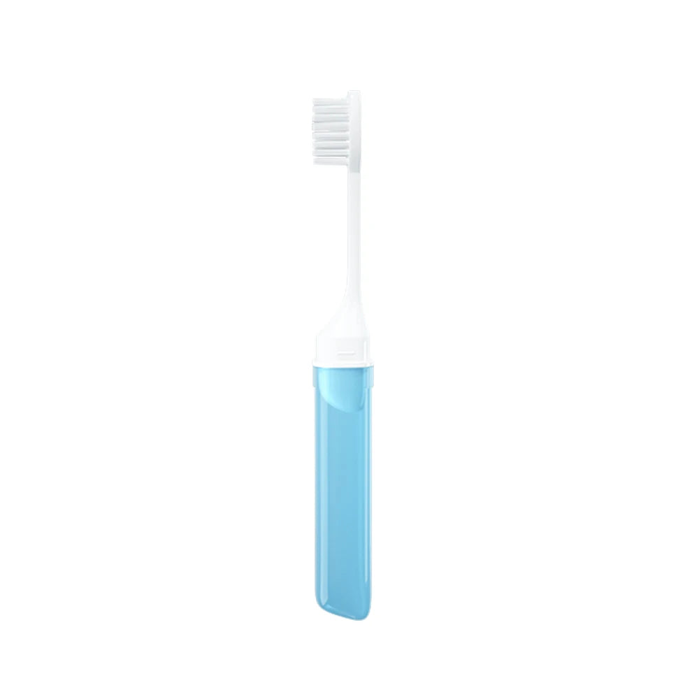 Lightweight portable travel toothbrush for daily hygiene on the go