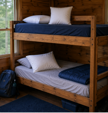Standard White Bed Pillow – Soft Support for Camp, Dorm & Home