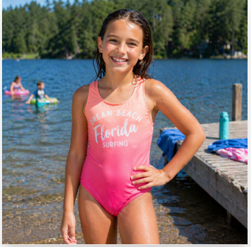 “Camp Ready Girls One-Piece Swimsuit (Ages 8–14)”